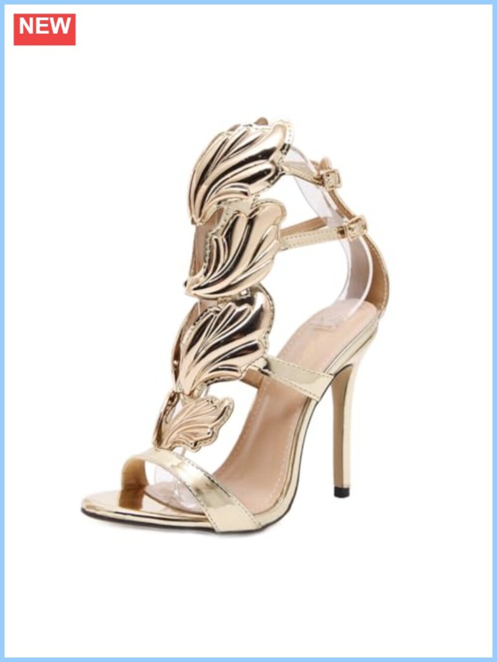 Leather Stiletto Heel Sandals Gladiator Open Toe Ankle Strap Party Heels